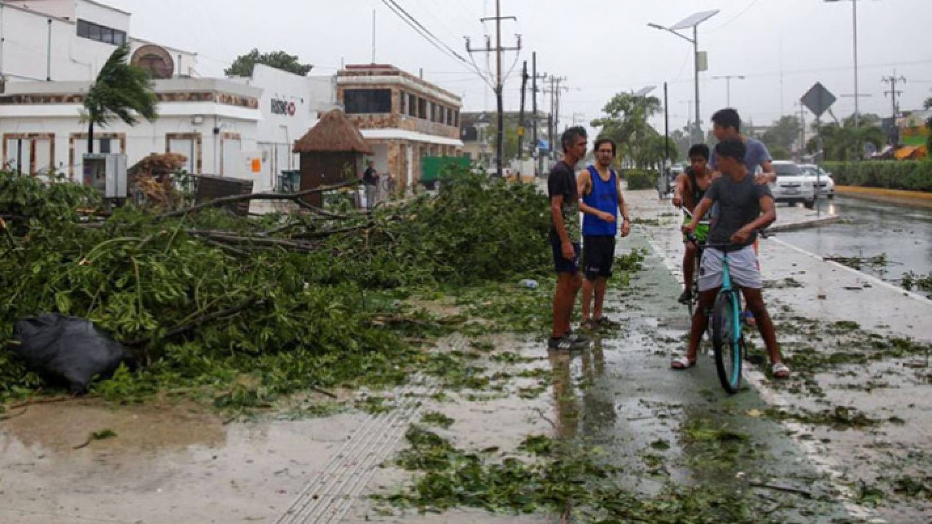 إحدى المناطق المتضررة بالإعصار "غريس" في المكسيك