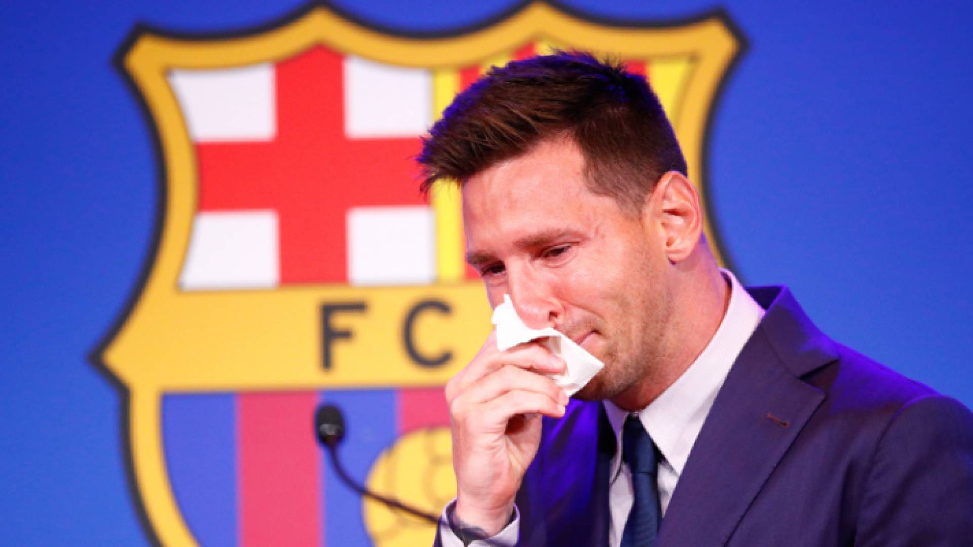 ميسي في وداع برشلونة