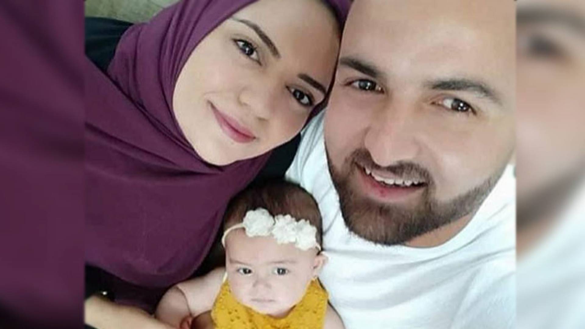 الاسيرة الفلسطينية وزوجها وابنتها