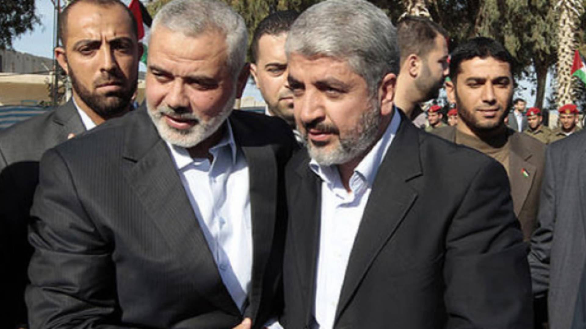 رئيس المكتب السياسي لحماس اسماعيل هنية ورئيس حماس في الخارج خالد مشعل