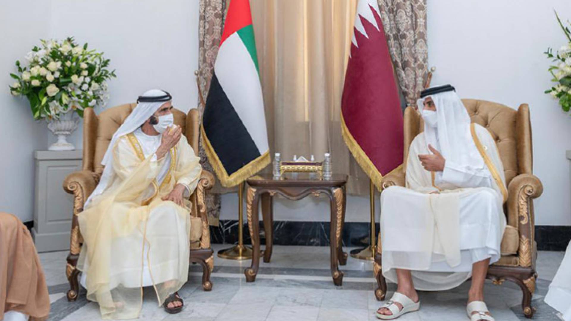 خلال لقاء بن راشد وبن حمد