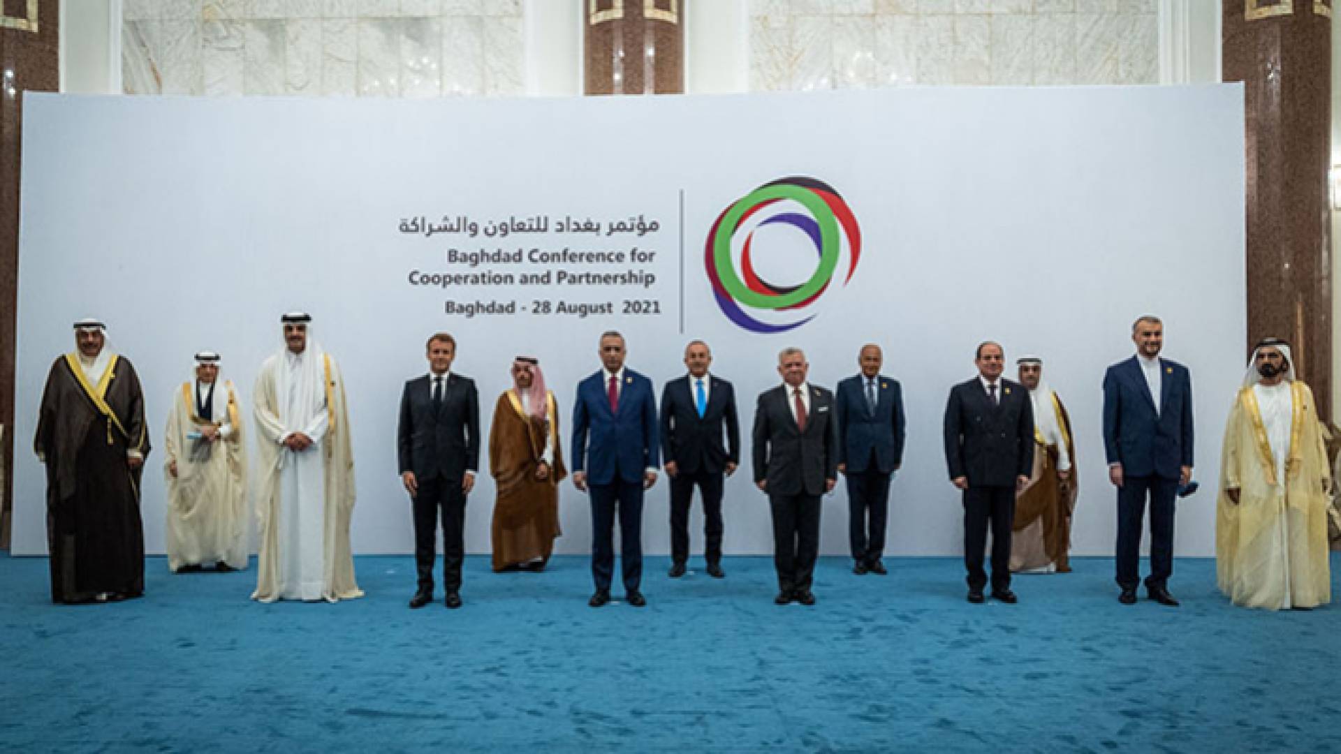 الملك لدى وصوله مطار بغداد الدولي