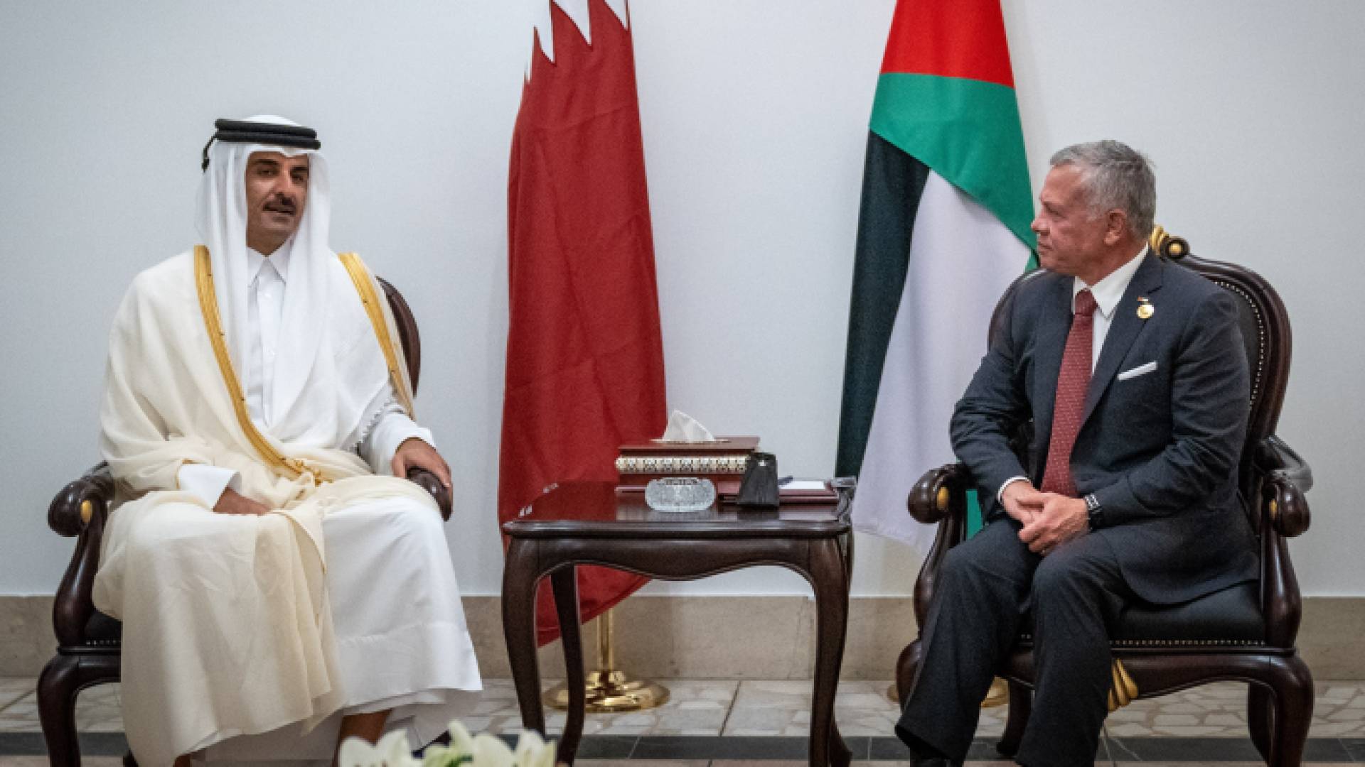 جلالة الملك وأمير قطر