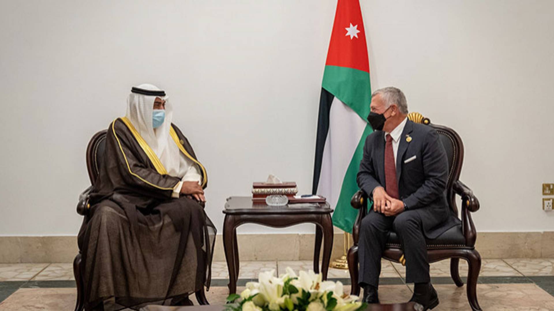 من لقاء جلالة الملك برئيس مجلس الوزراء الكويتي سمو الشيخ صباح خالد الحمد الصباح