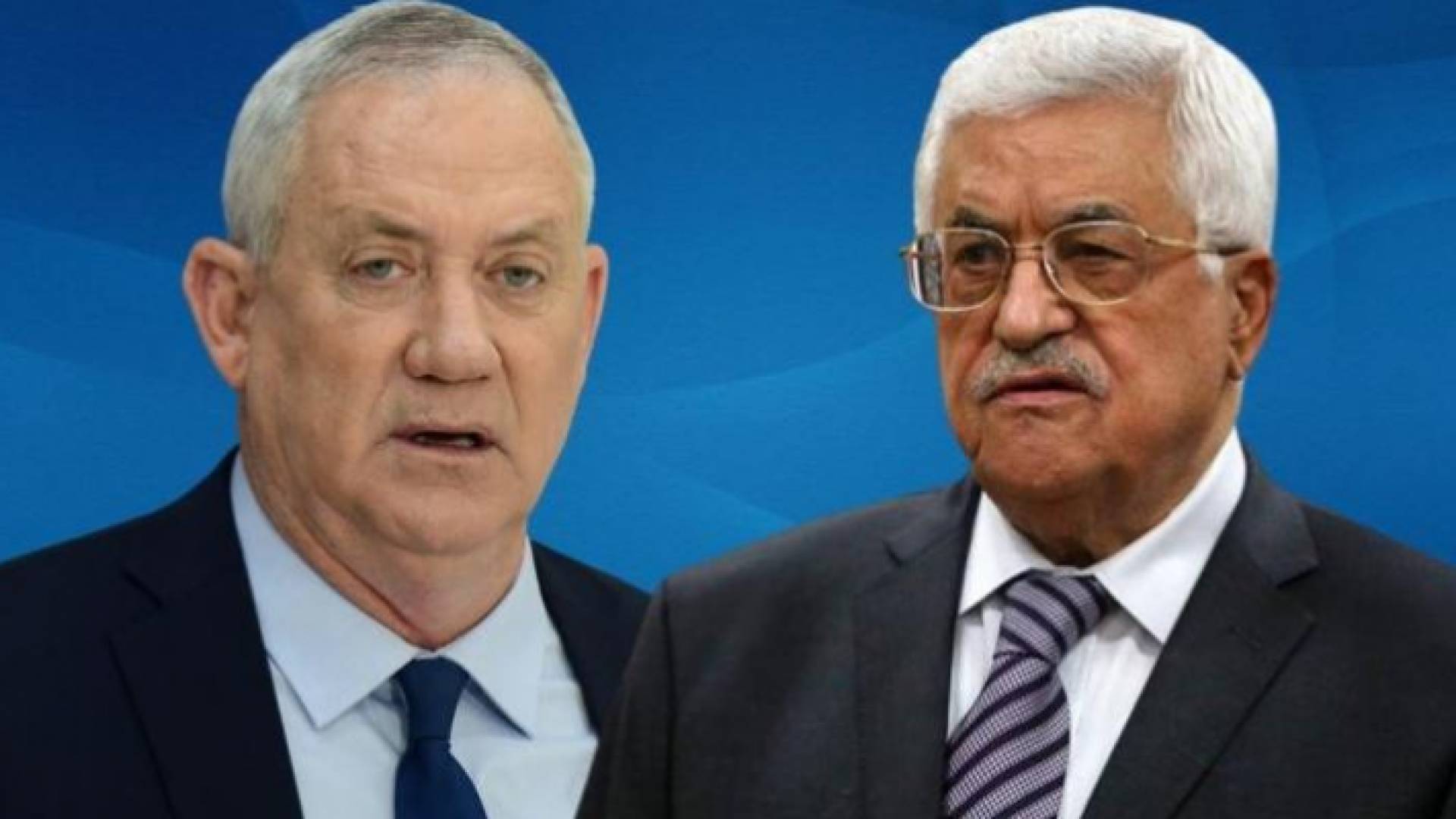 بيني غانتس والرئيس الفلسطيني - ارشيفية