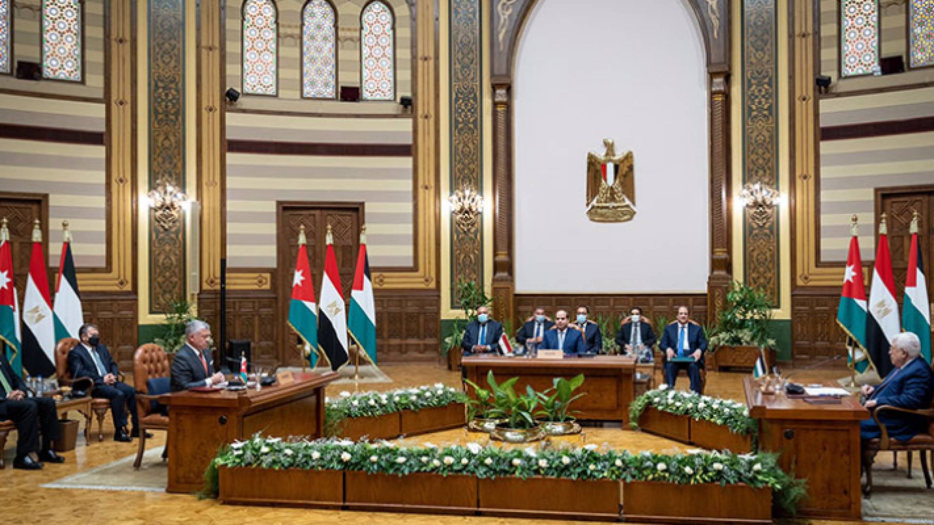 من القمة الثلاثية الأردنية المصرية الفلسطينية