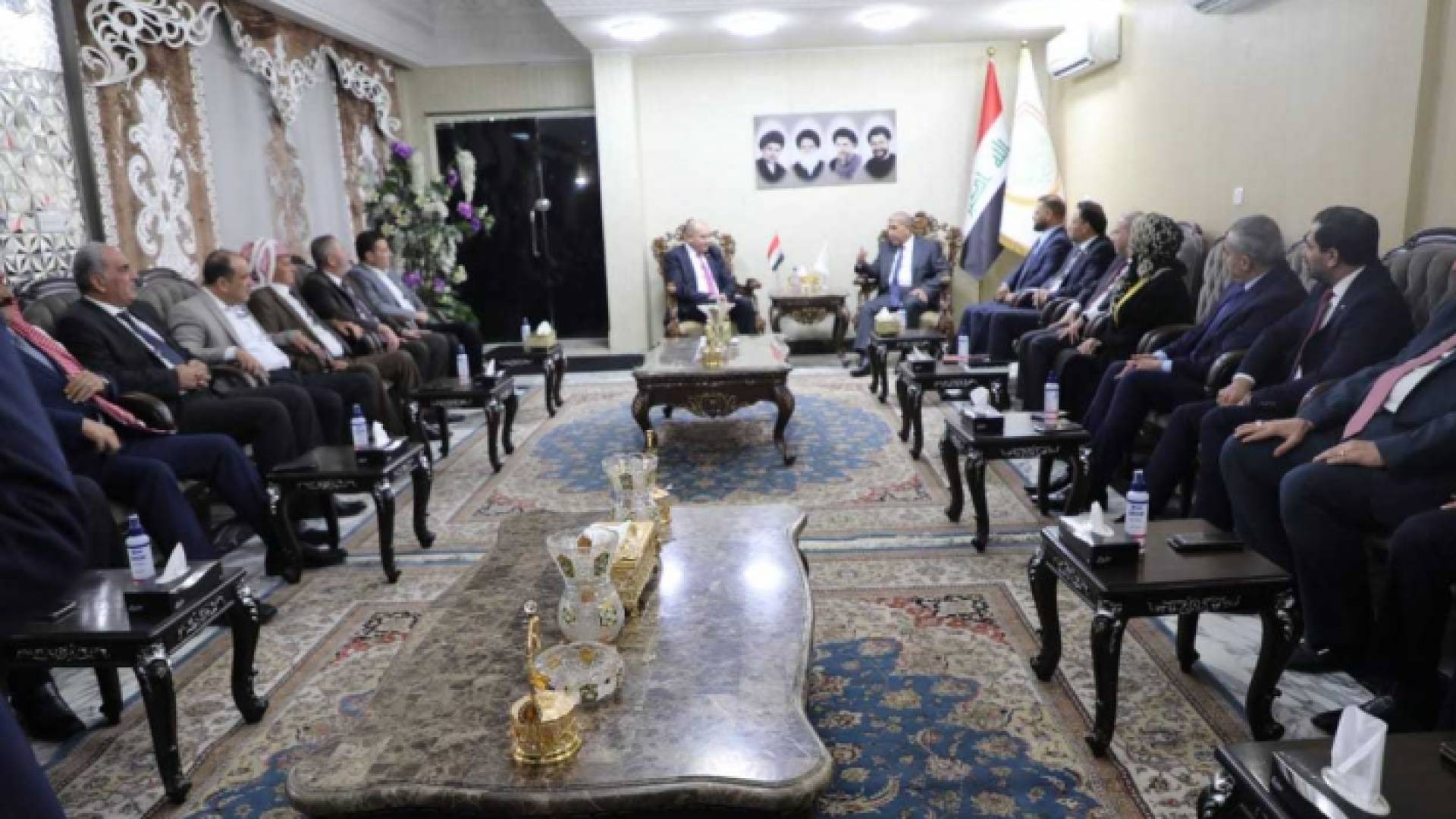 العودات يلتقي رئيس التيار الصدري في العراق