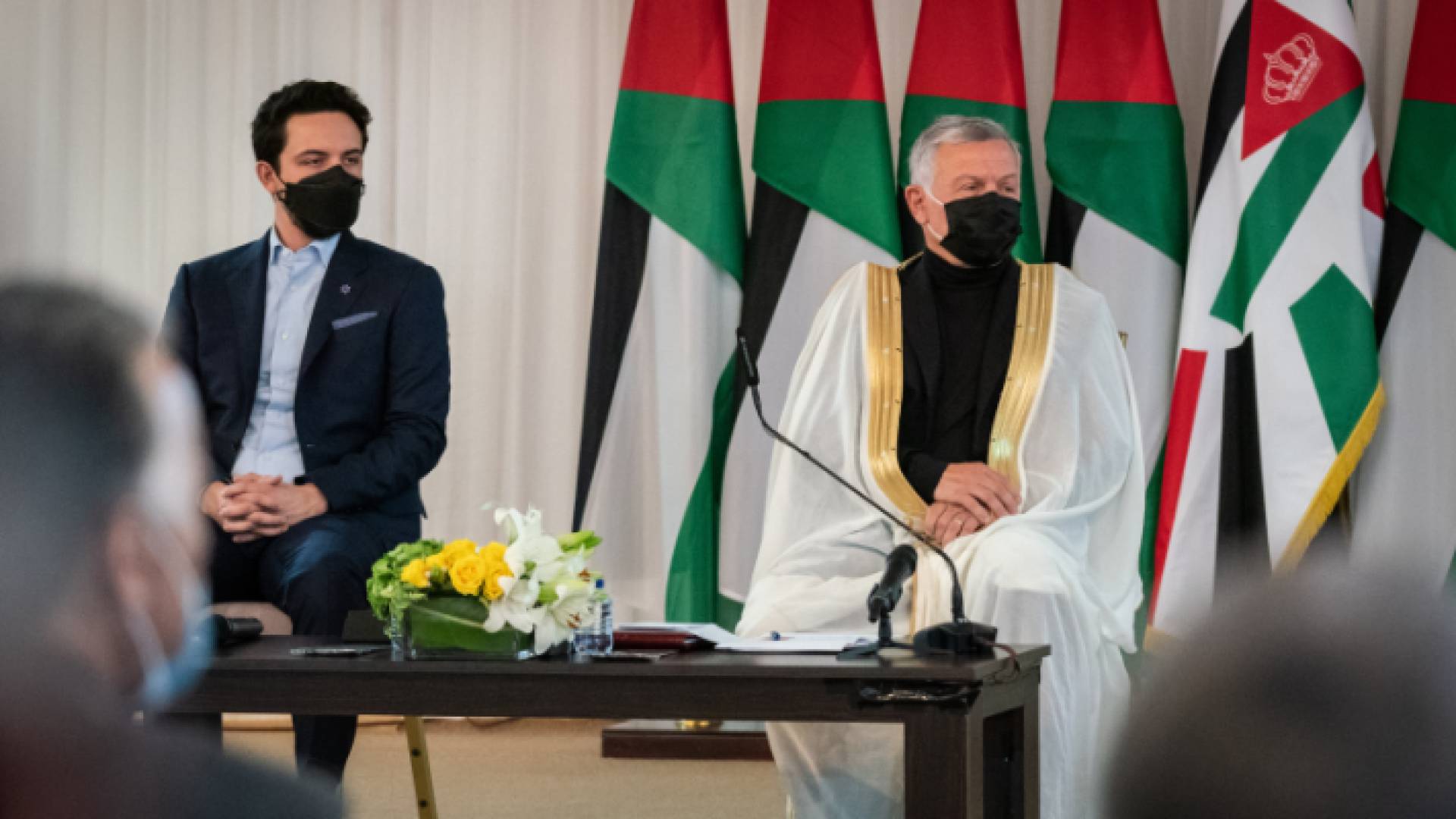 الملك عبد الله الثاني وولي العهد الأمير الحسين بن عبد الله