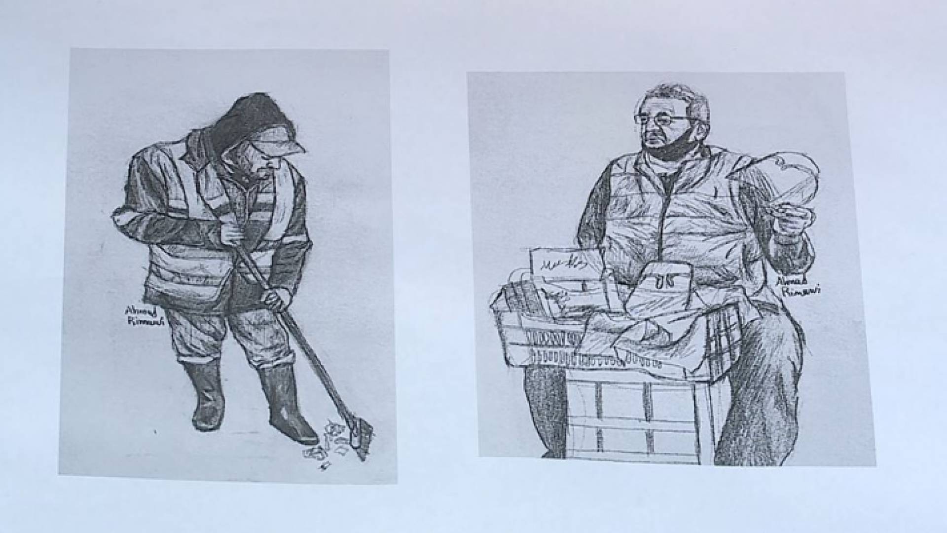 الشاب الأردني يرسم الغرباء في شوارع العاصمة عمان