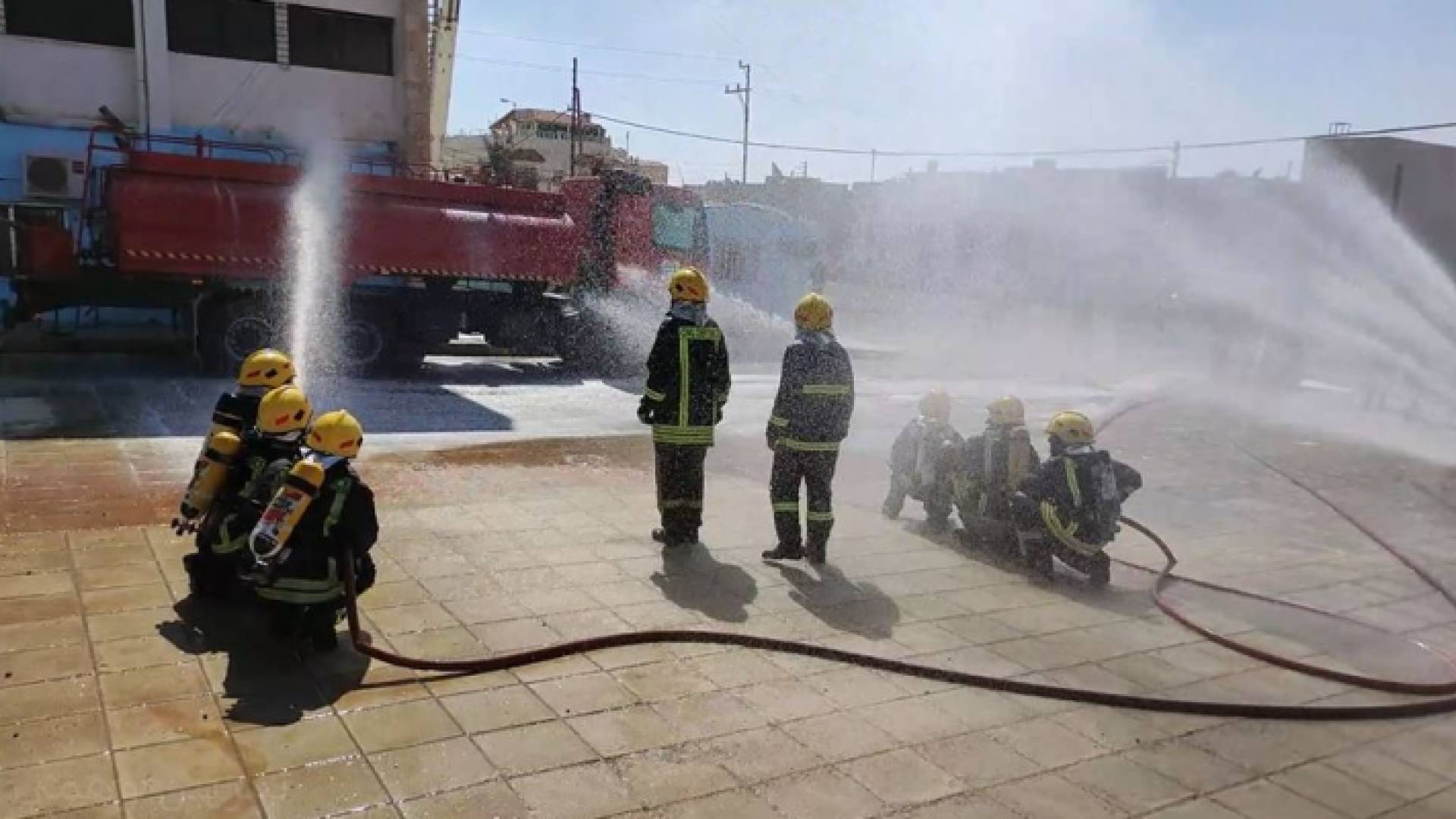 تمرين وهمي للدفاع المدني والاجهزة الامنية في مستشفى المفرق الحكومي