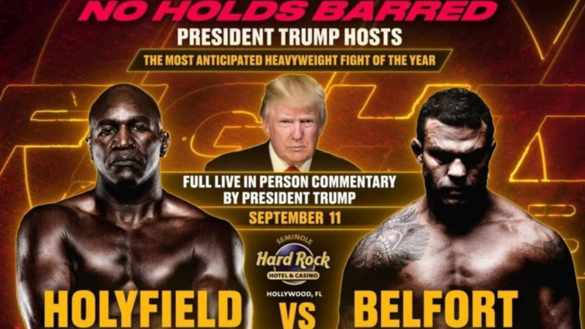 ترمب يعلق رياضياً على الهواء مباشرة ضمن سلسلة مباريات ملاكمة