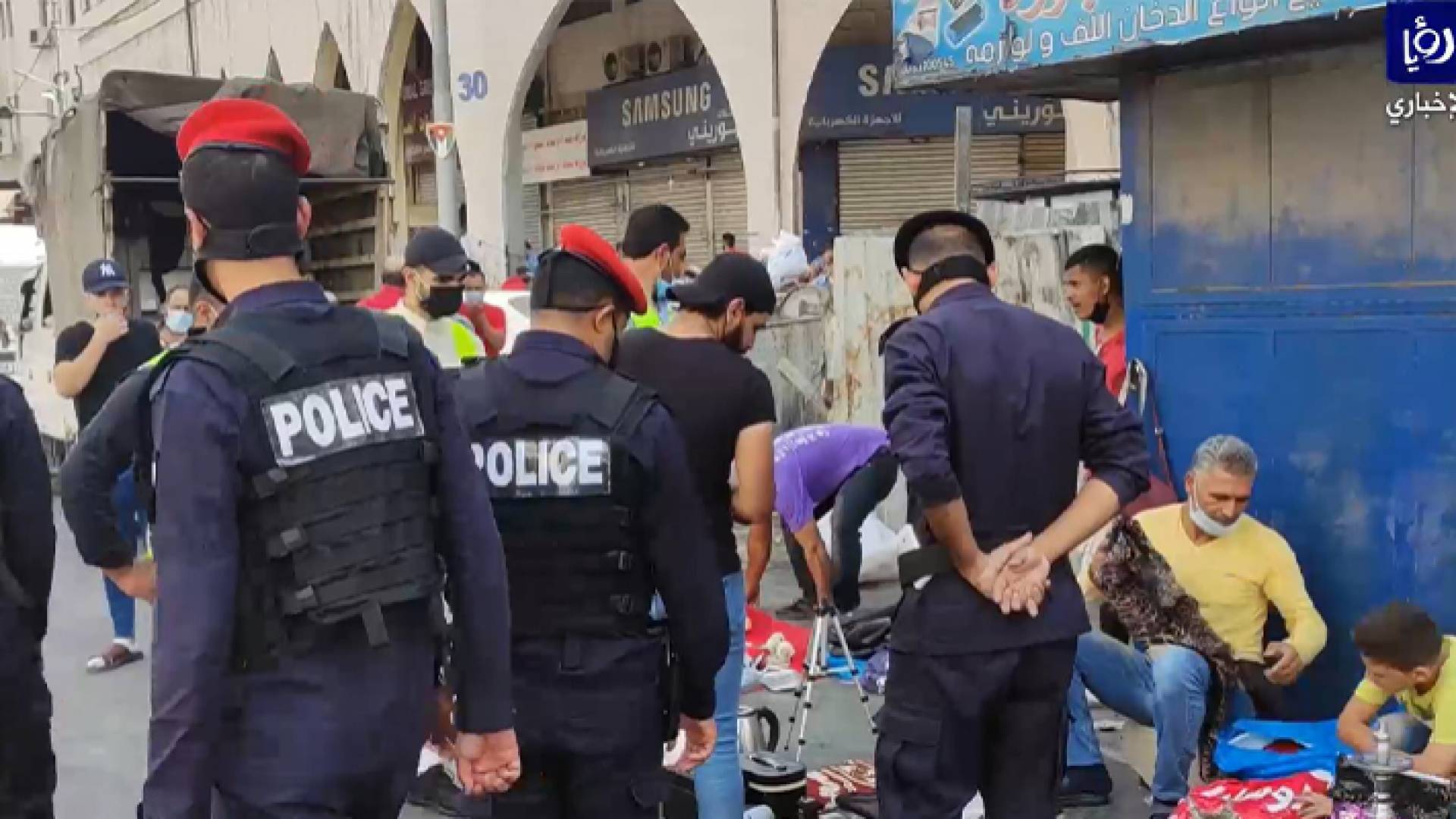 الحملة الأمنية على البسطات المخالفة في وسط البلد