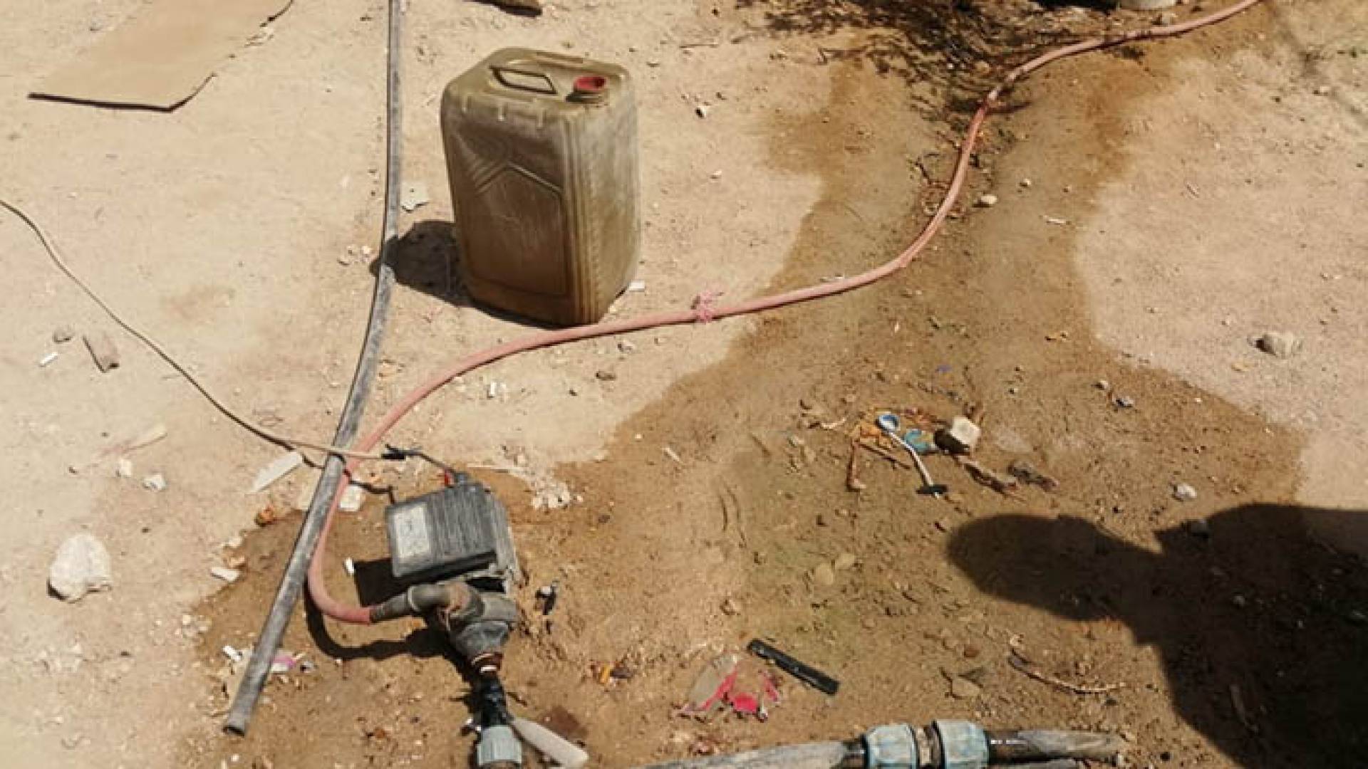 جانب من اعتداءات المياه المضبوطة