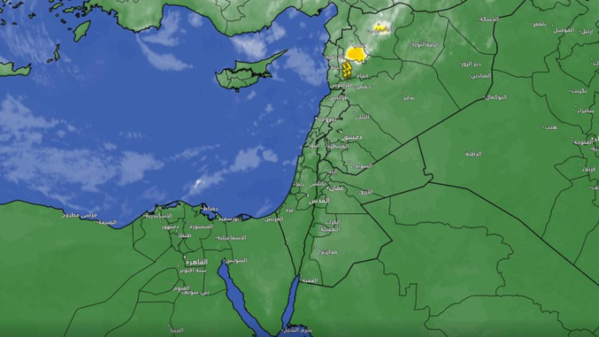 خريطة توضيحية من طقس العرب