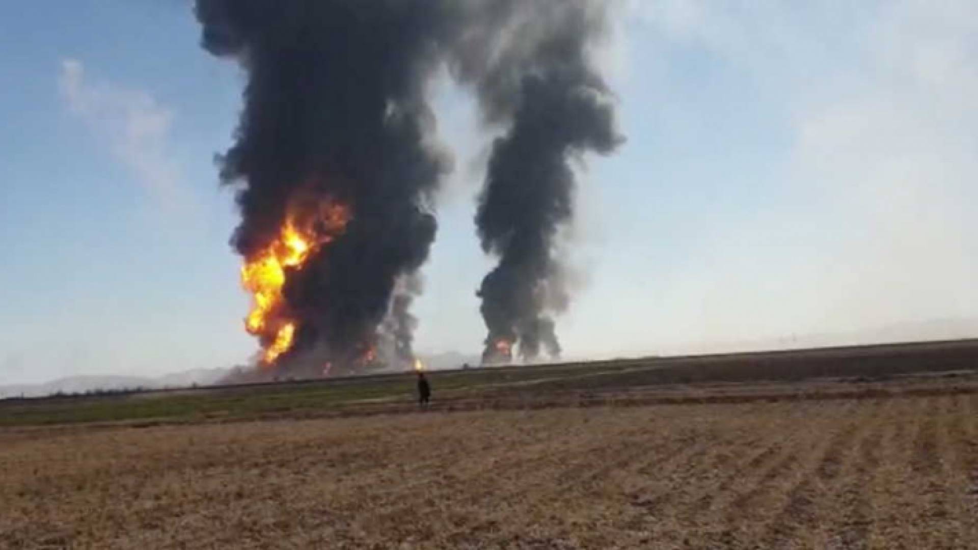 الحريق الذي نشب في أحد مراكز الحرس الثوري الإيراني