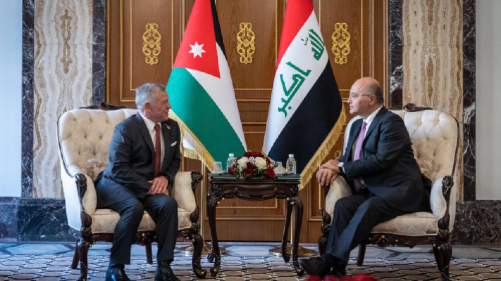 جلالة الملك والرئيس العراقي في لقاء سابق - أرشيفية