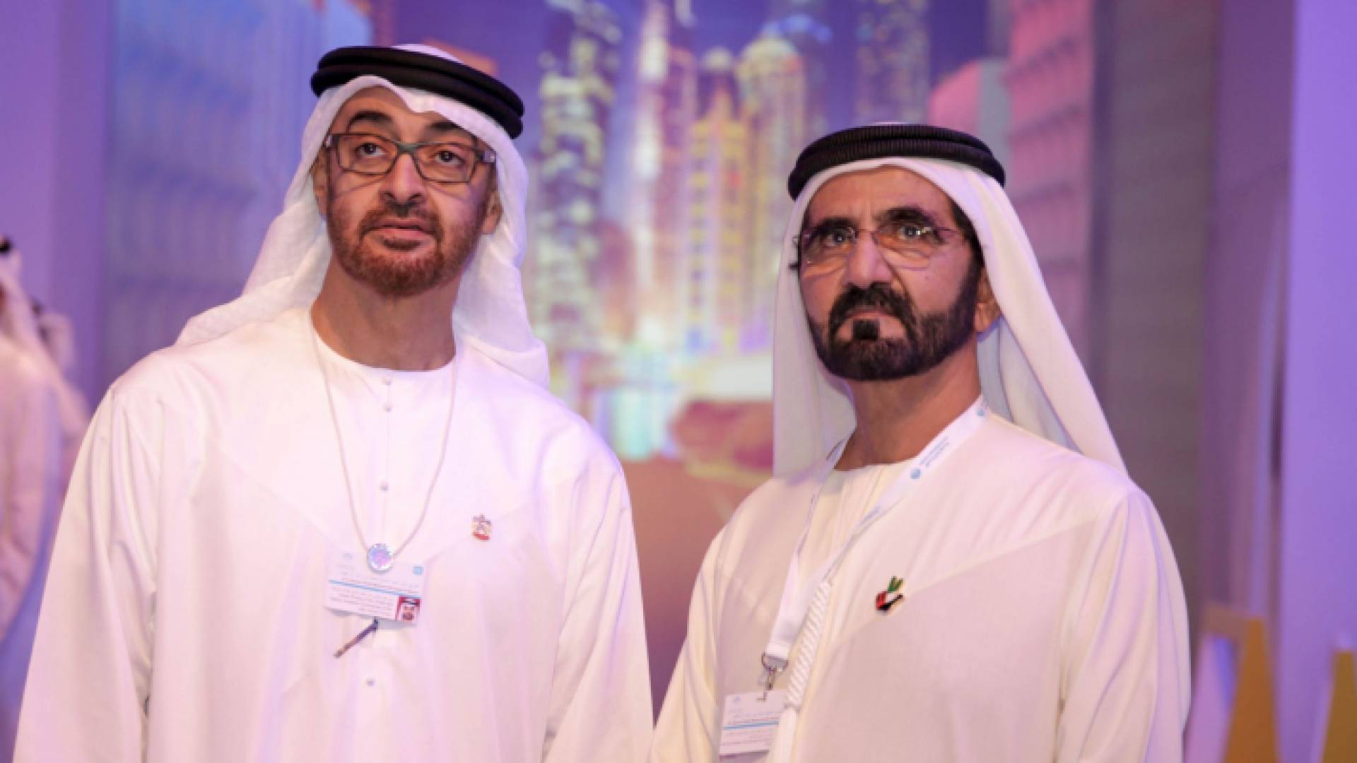 الشيخ محمد بن راشد آل مكتوم والشيخ محمد بن زايد آل نهيان