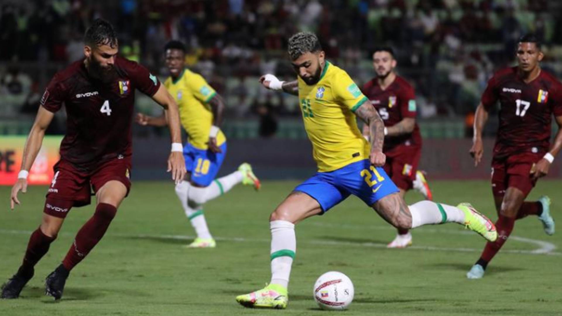 من مباراة البرازيل وفنزويلا