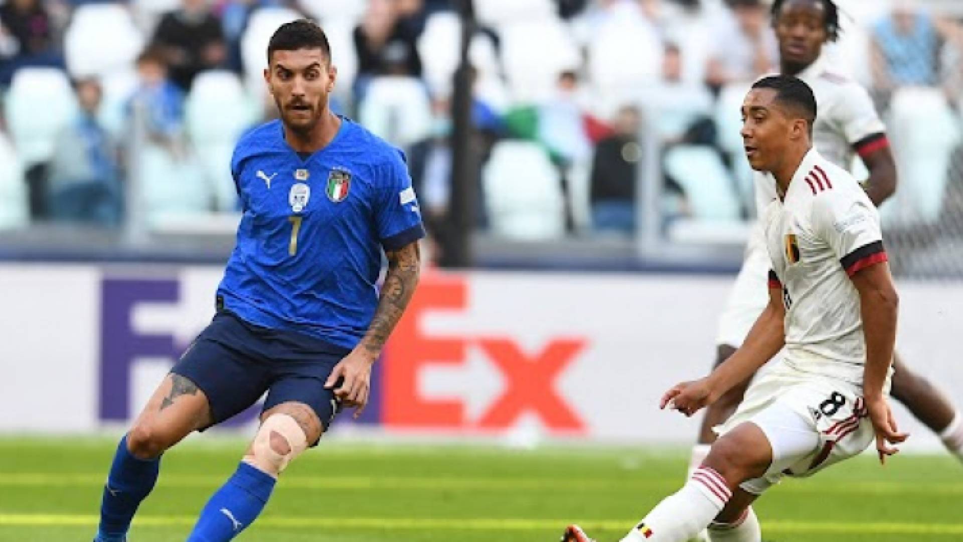 مباراة تحديد المركز الثالث في دوري الأمم الأوروبية بين إيطاليا وبلجيكا