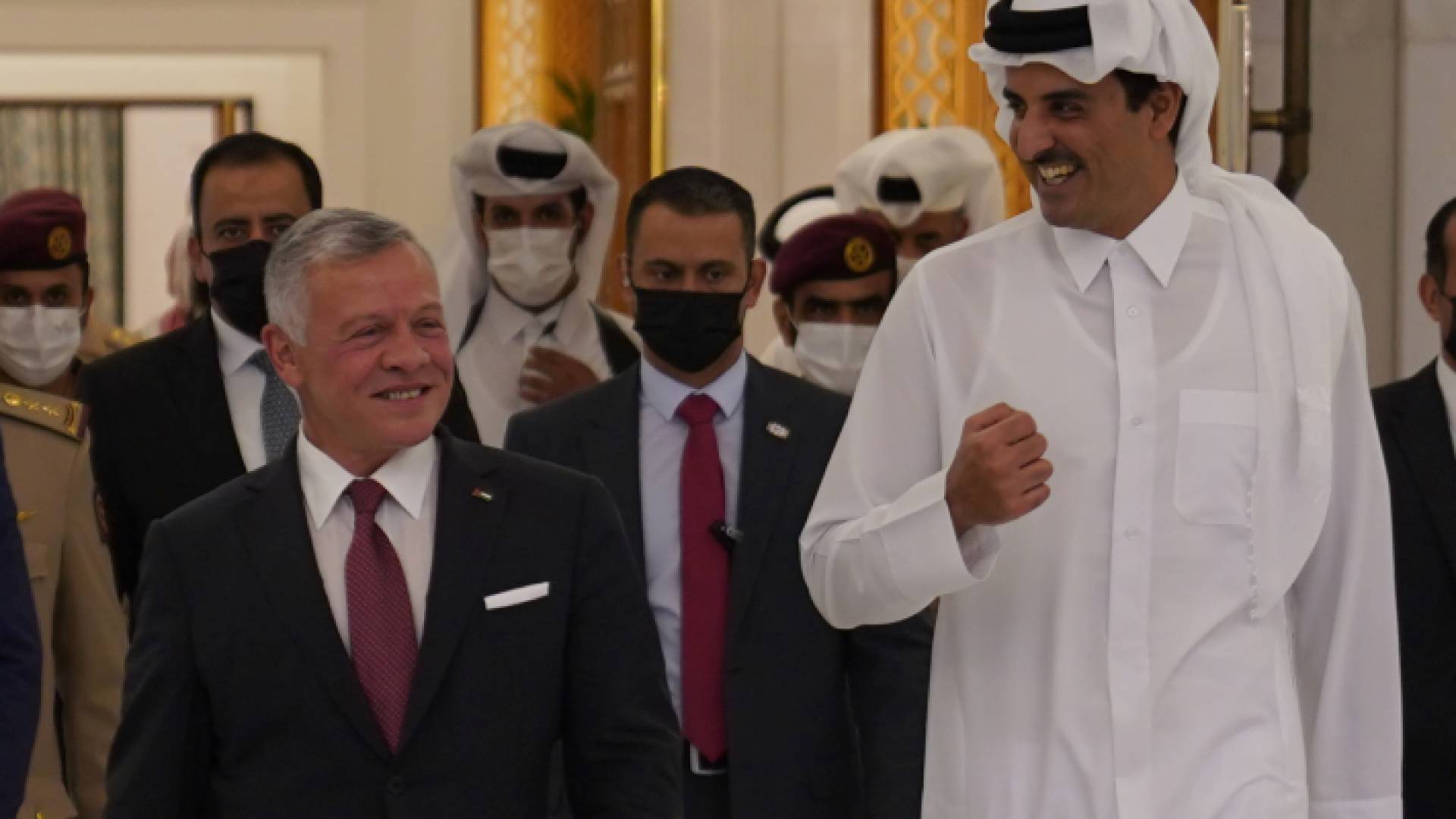 جلالة الملك عبدالله الثاني وأمير قطر سمو الشيخ تميم بن حمد