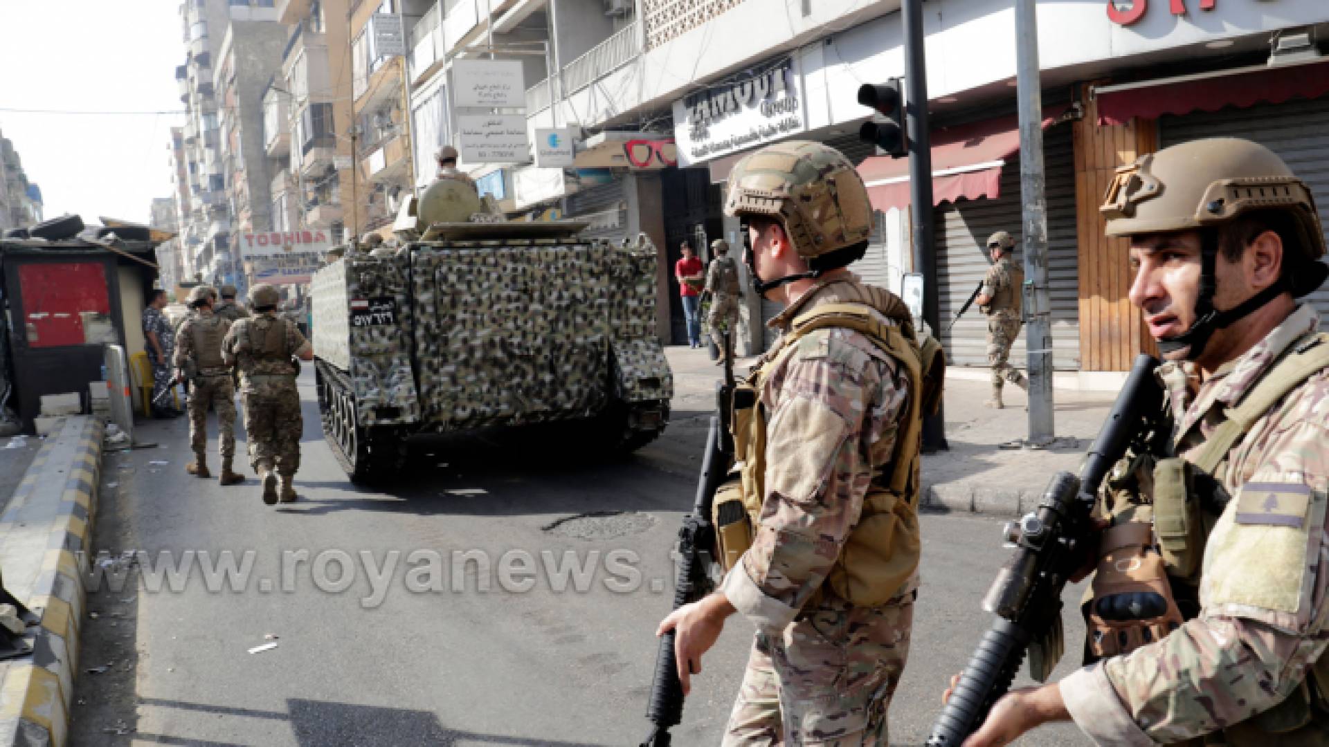 جانب من الاضطرابات في العاصمة اللبنانية بيروت