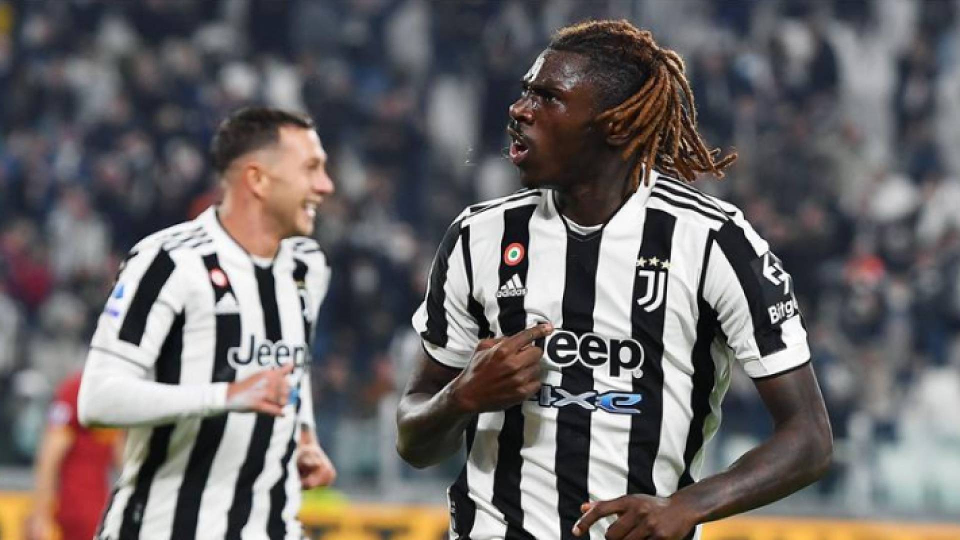 مويس كين مهاجم يوفنتوس محتفلا بالهدف