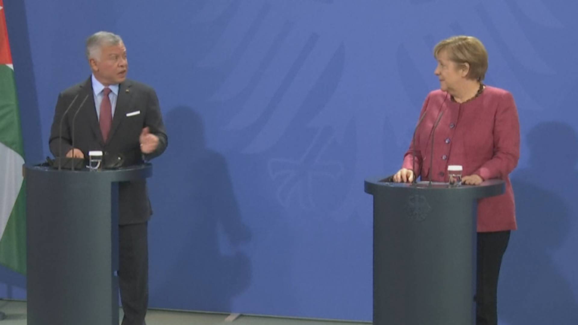 الملك عبدالله الثاني المستشارة الألمانية أنغيلا ميركل