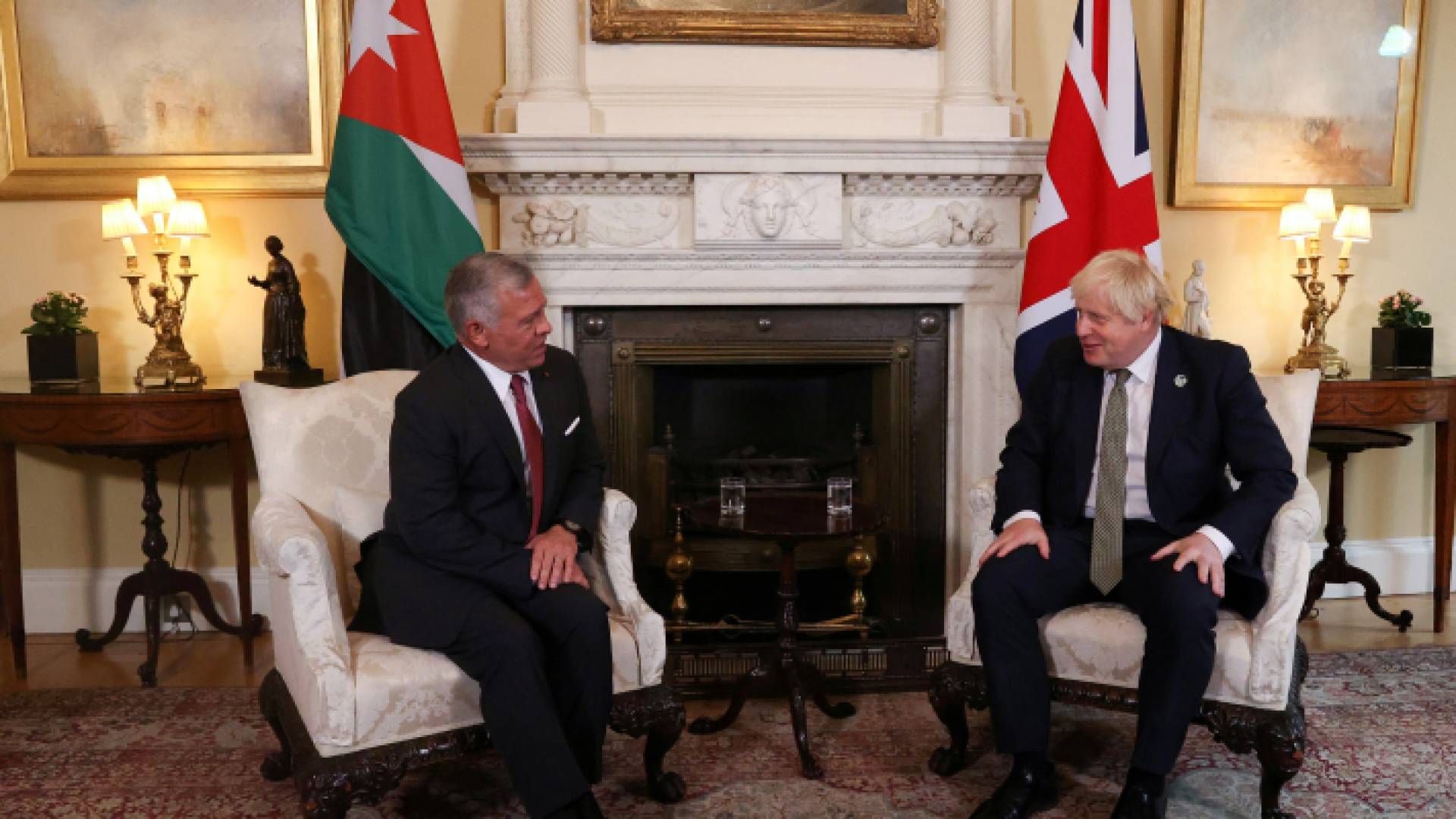 من لقاء جلالة الملك برئيس الوزراء البريطاني بوريس جونسون
