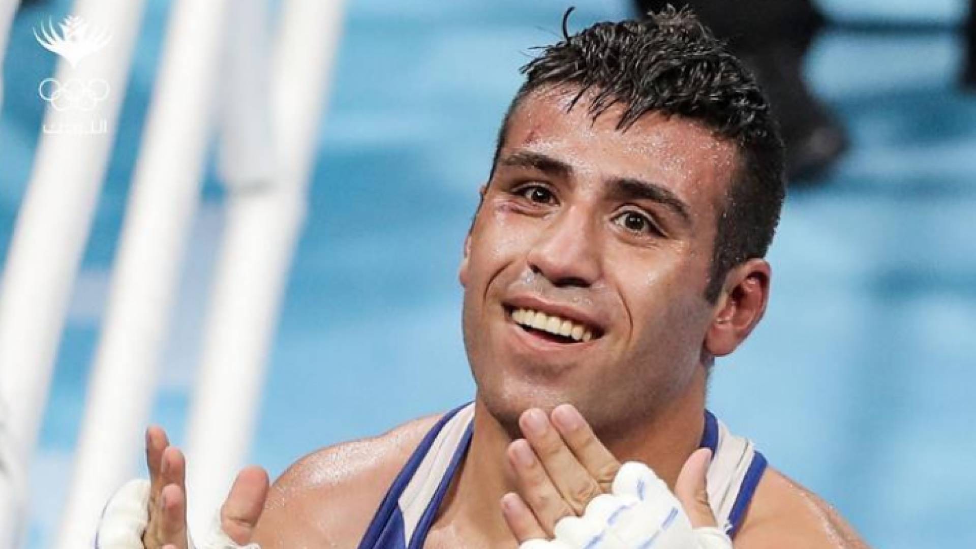 لاعب المنتخب الوطني للملاكمة حسين عشيش