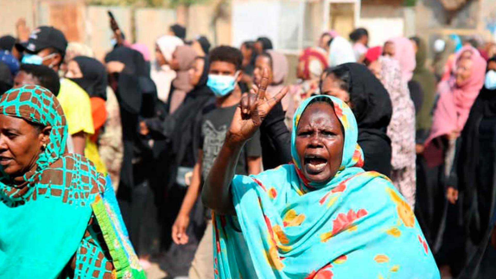 من التظاهرات في الخرطوم