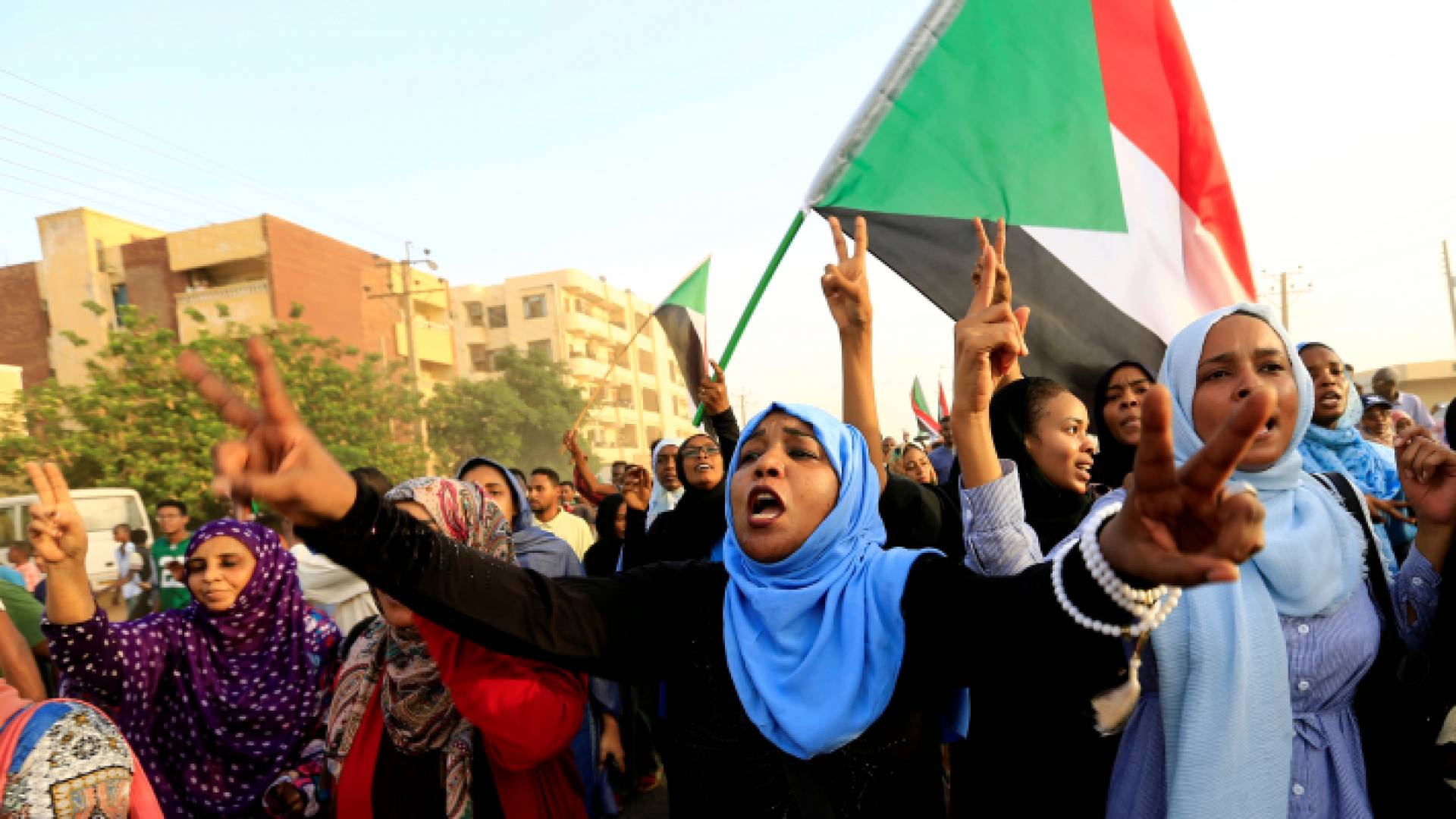 من التظاهرات في الخرطوم