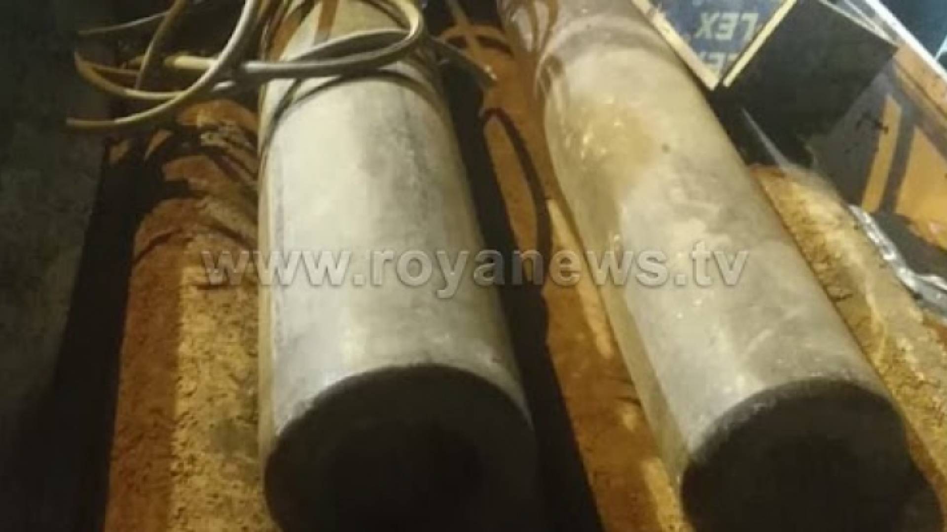 أنابيب خطوط المياه المضبوطة في محافظة المفرق