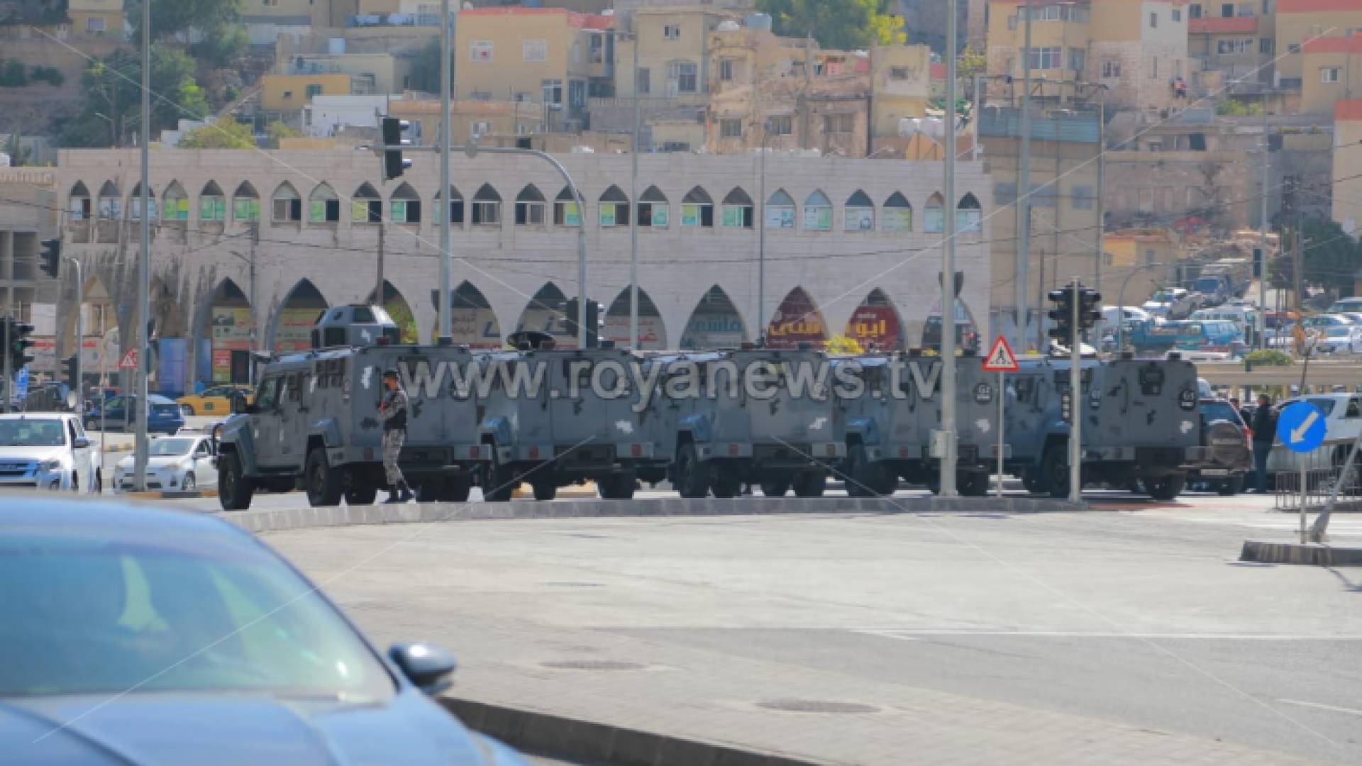 تواجد أمني في وسط البلد بالعاصمة عمان