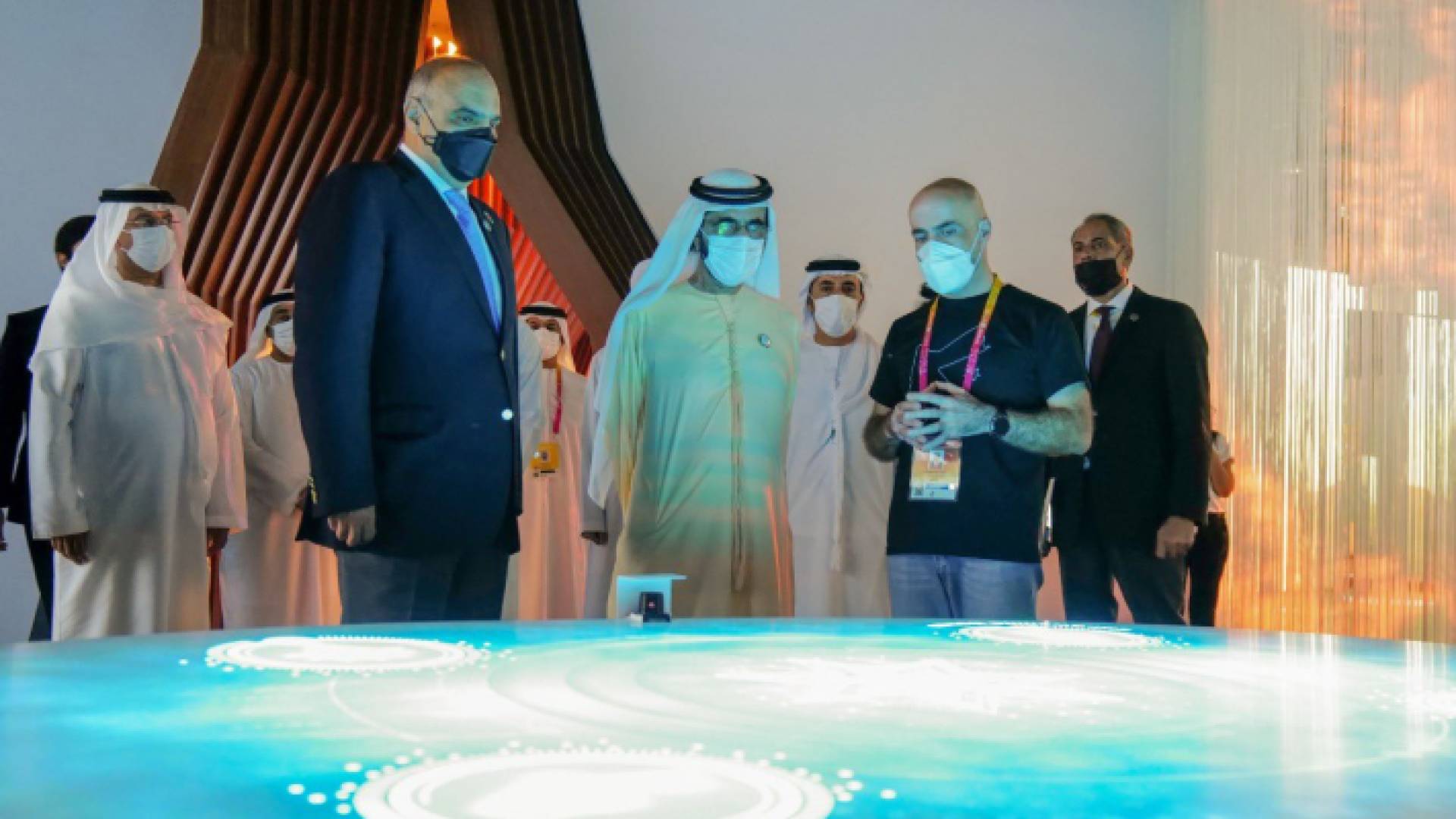 جانب من زيارة حاكم دبي الشيخ محمد بن راشد آل مكتوم إلى الجناح الأردني في إكسبو دبي 2020