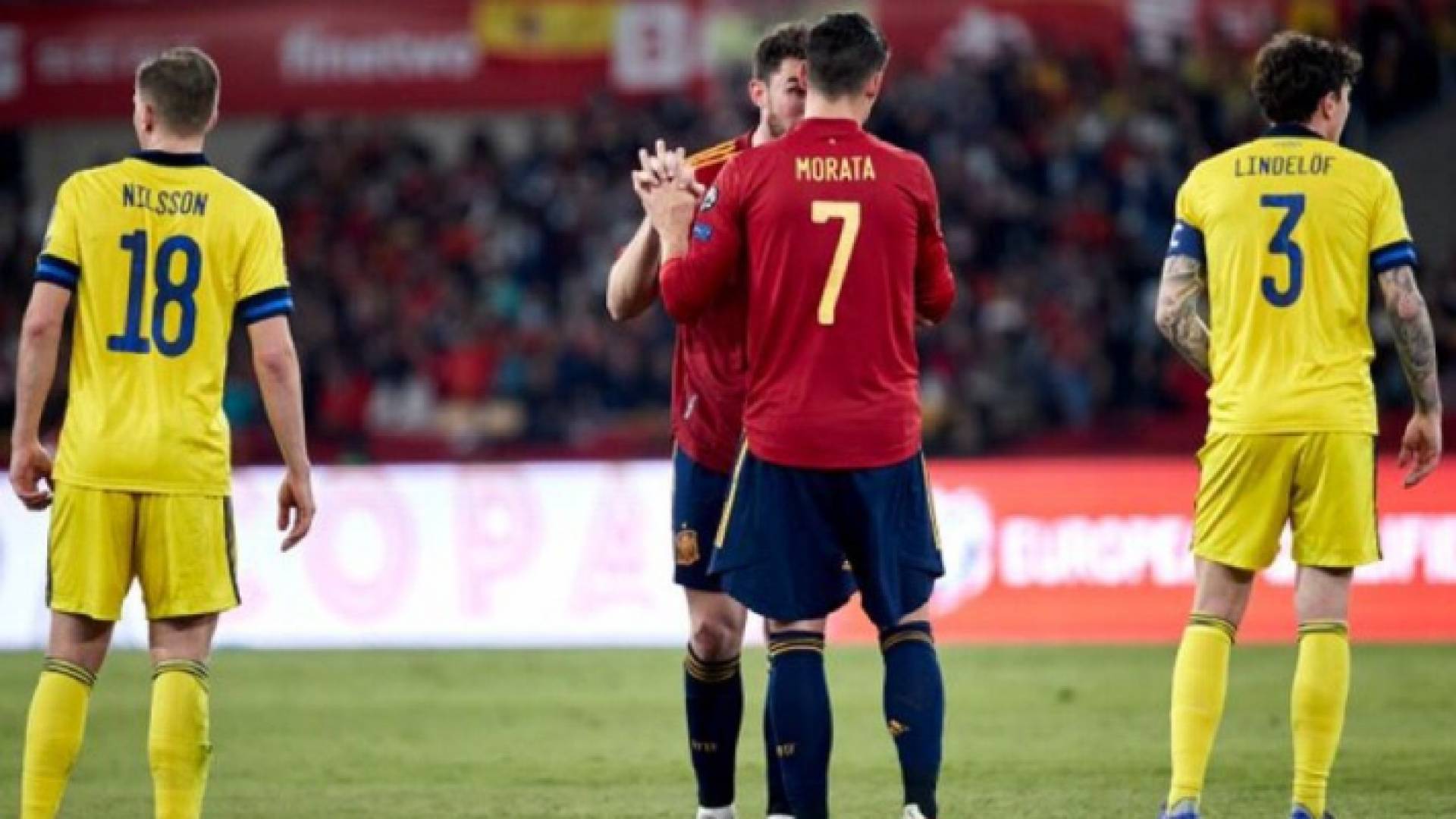 إسبانيا الى مونديال قطر 2022 بهدف موراتا