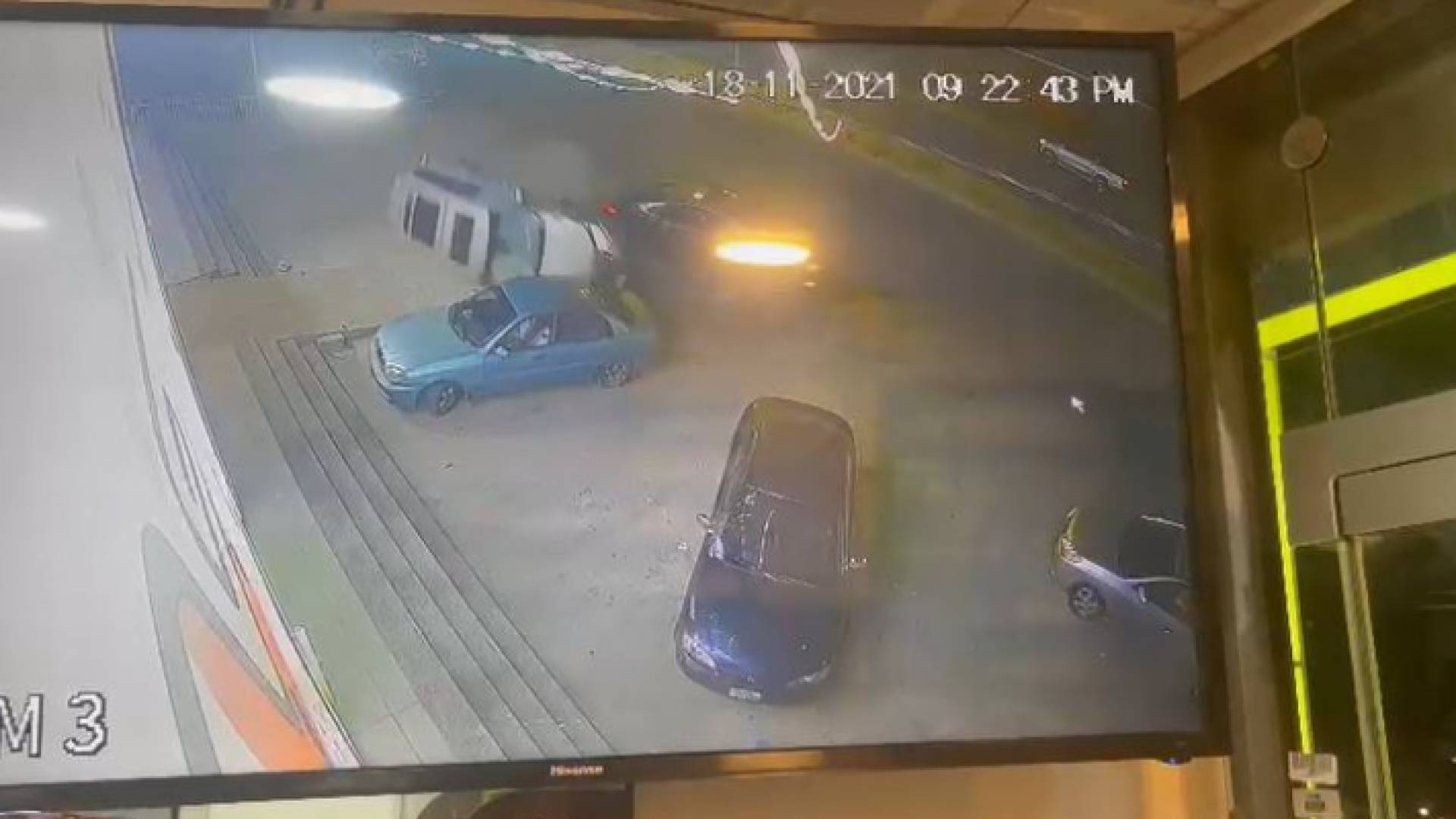 صورة من الحادث الأول الذي وقع في منطقة مؤتة الكرك