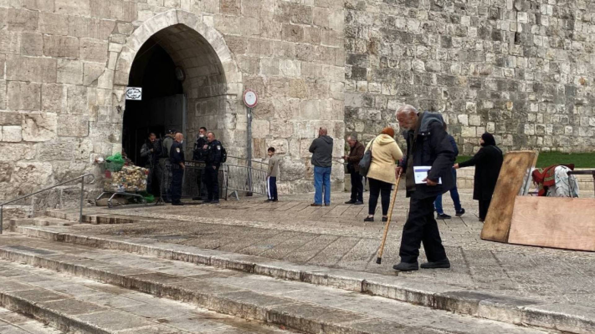 اطلاق نار قرب باب السلسلة في الحرم القدسي