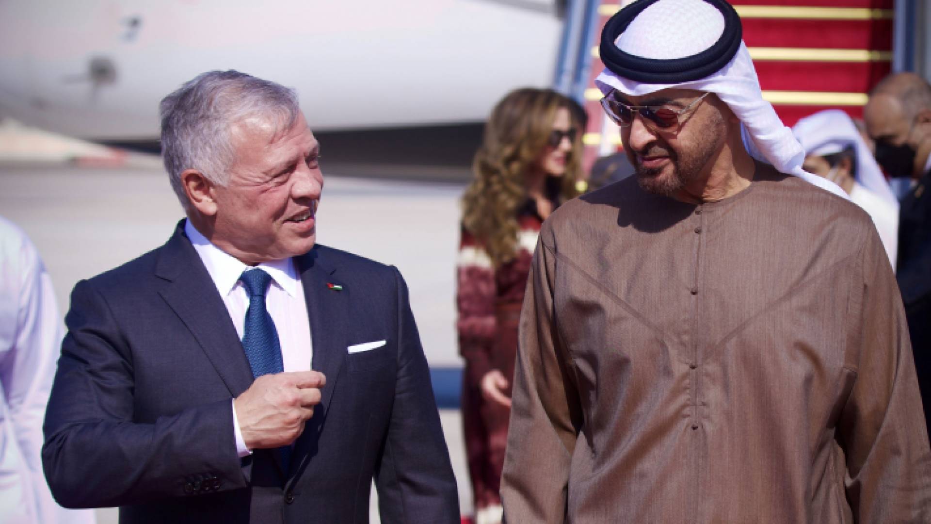 جلالة الملك عبدالله الثاني وسمو الشيخ محمد بن زايد آل نهيان