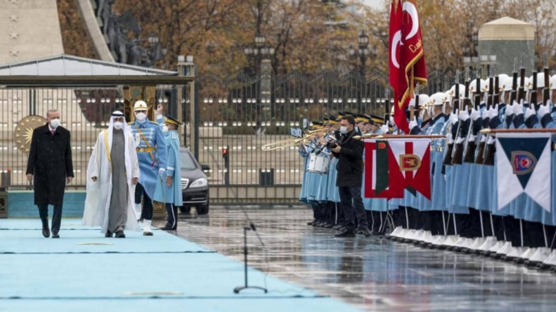 جانب من استقبال ولي عهد أبو ظبي الشيخ محمد بن زايد في تركيا