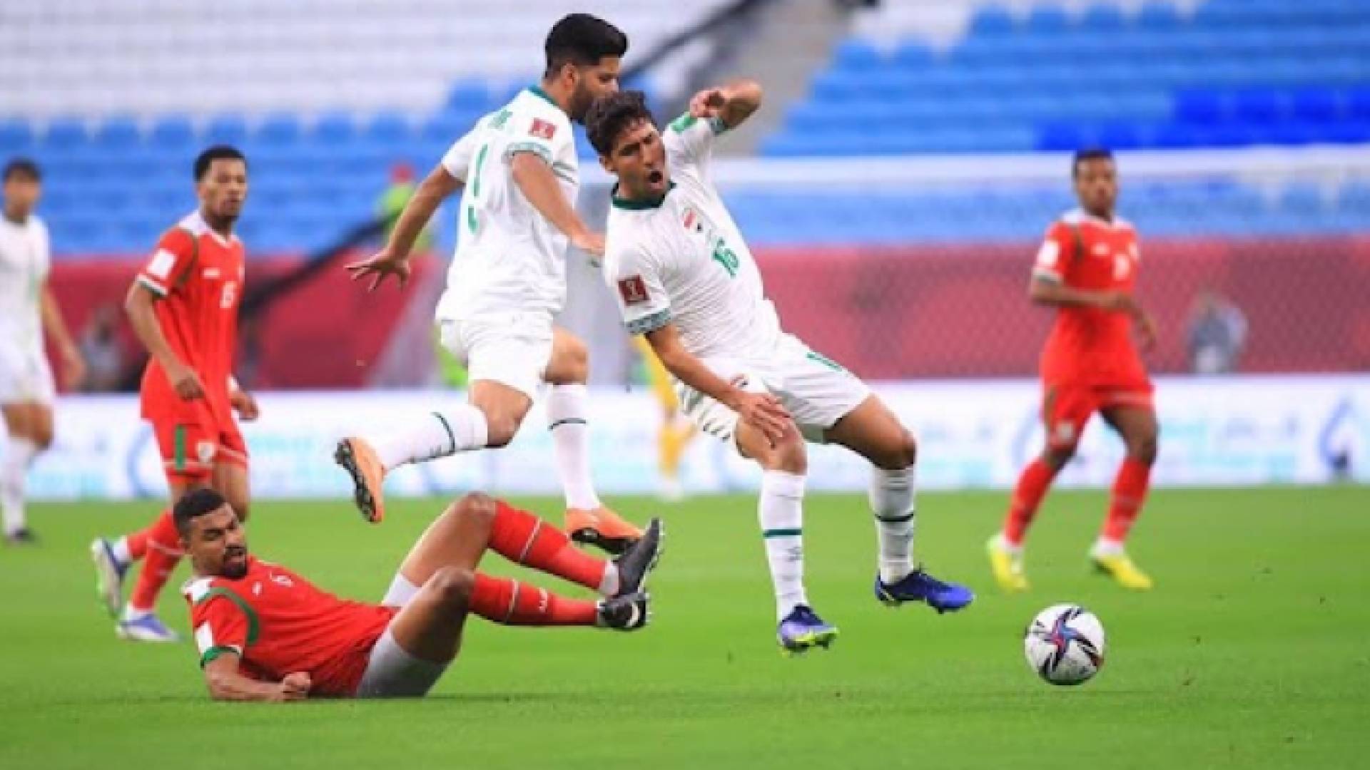 مباراة المنتخب العراقي مع نظيره العماني