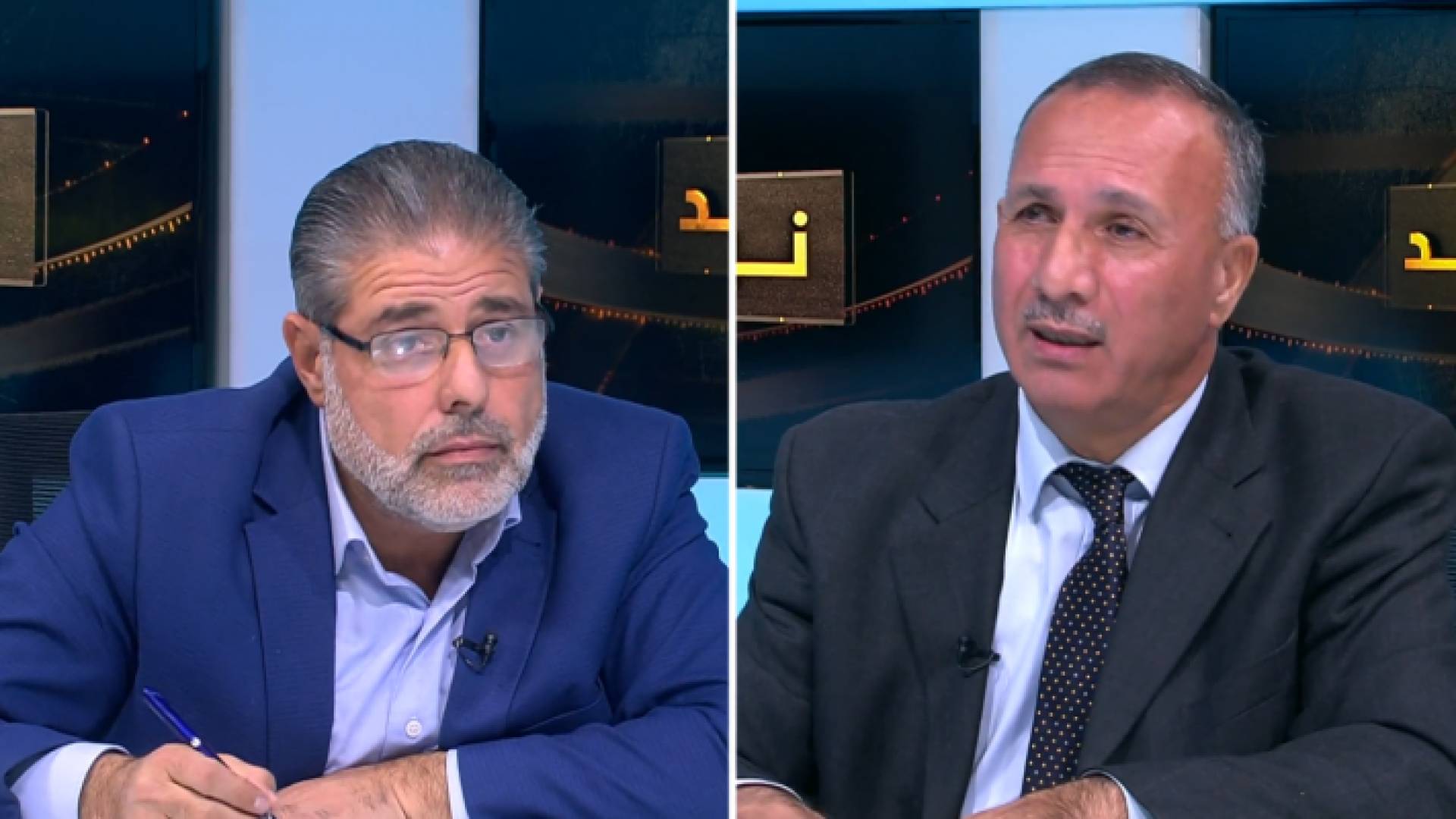 النائب جعفر ربابعة (يسار) والصحفي حمدان الحاج (يمين)