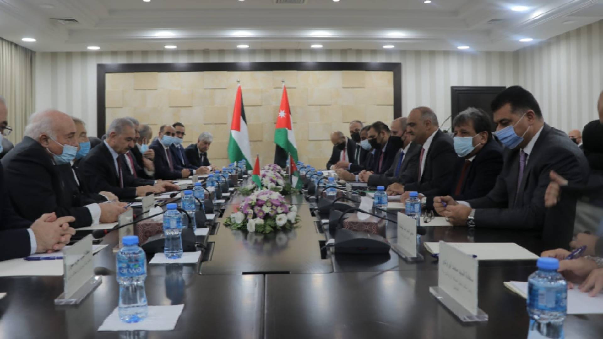 جانب من اجتماعات اللجنة العليا الأردنية - الفلسطينية المشتركة في رام الله