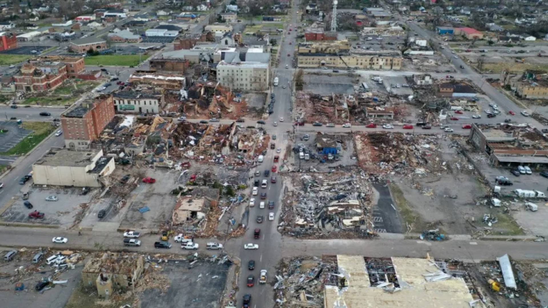 الأعاصير ضربت مساحات شاسعة من ولاية كنتاكي