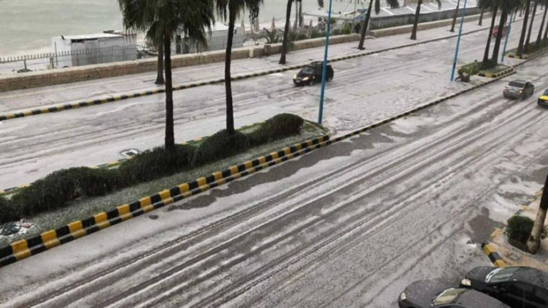 صورة للثلوج في الاسكندرية