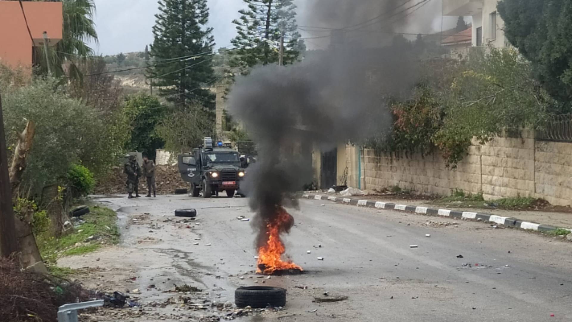 مواجهات مع قوات الاحتلال شمال نابلس