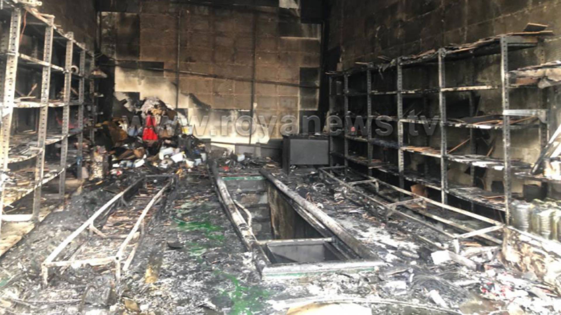 الصورة من مكان الحريق