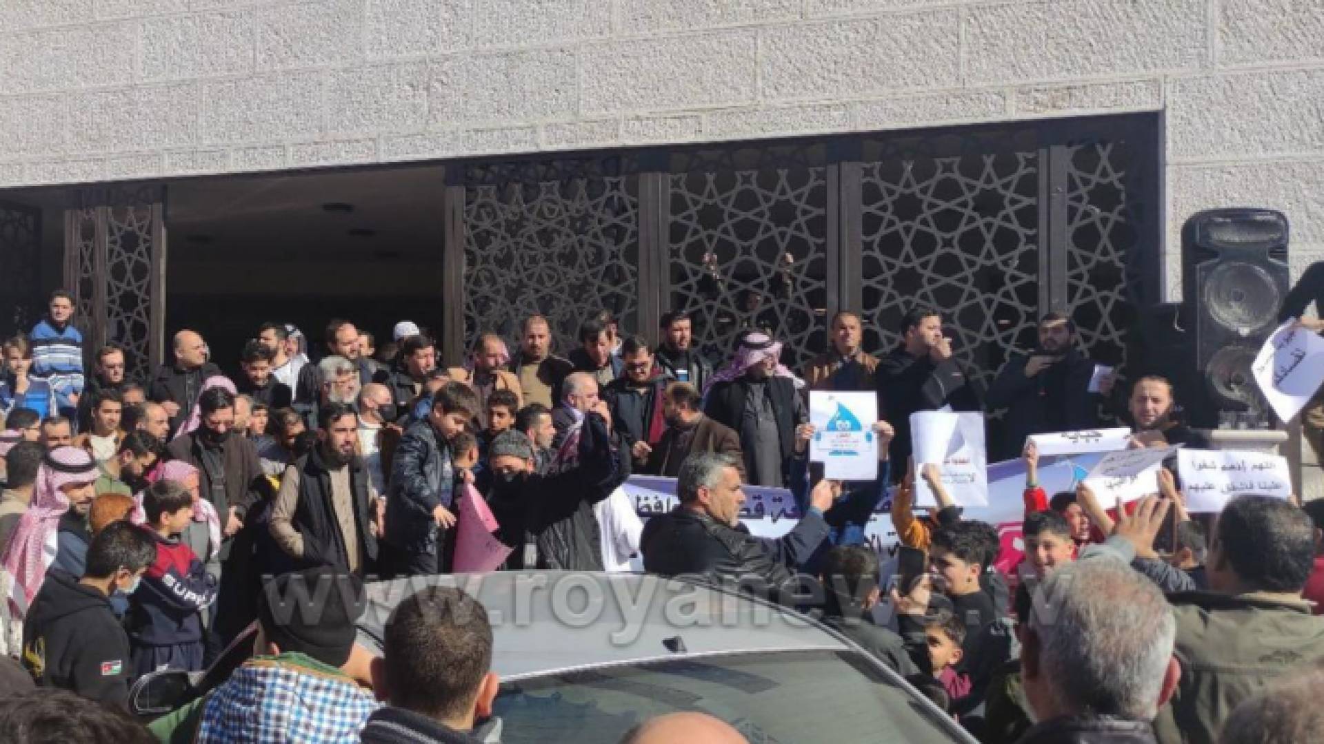 من الوقفة الاحتجاجية في معان