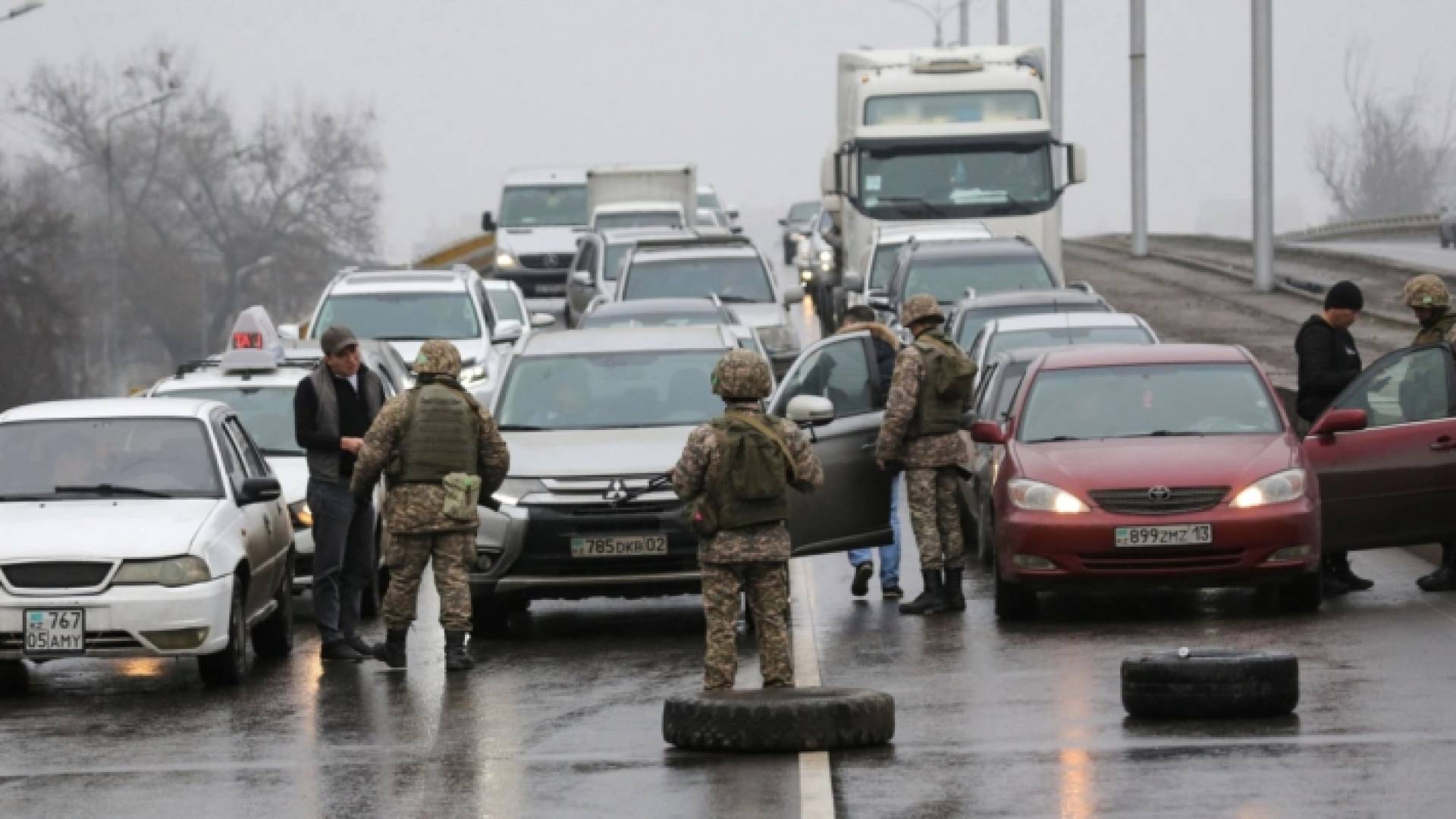 قوات الجيش منتشرة في كازاخستان