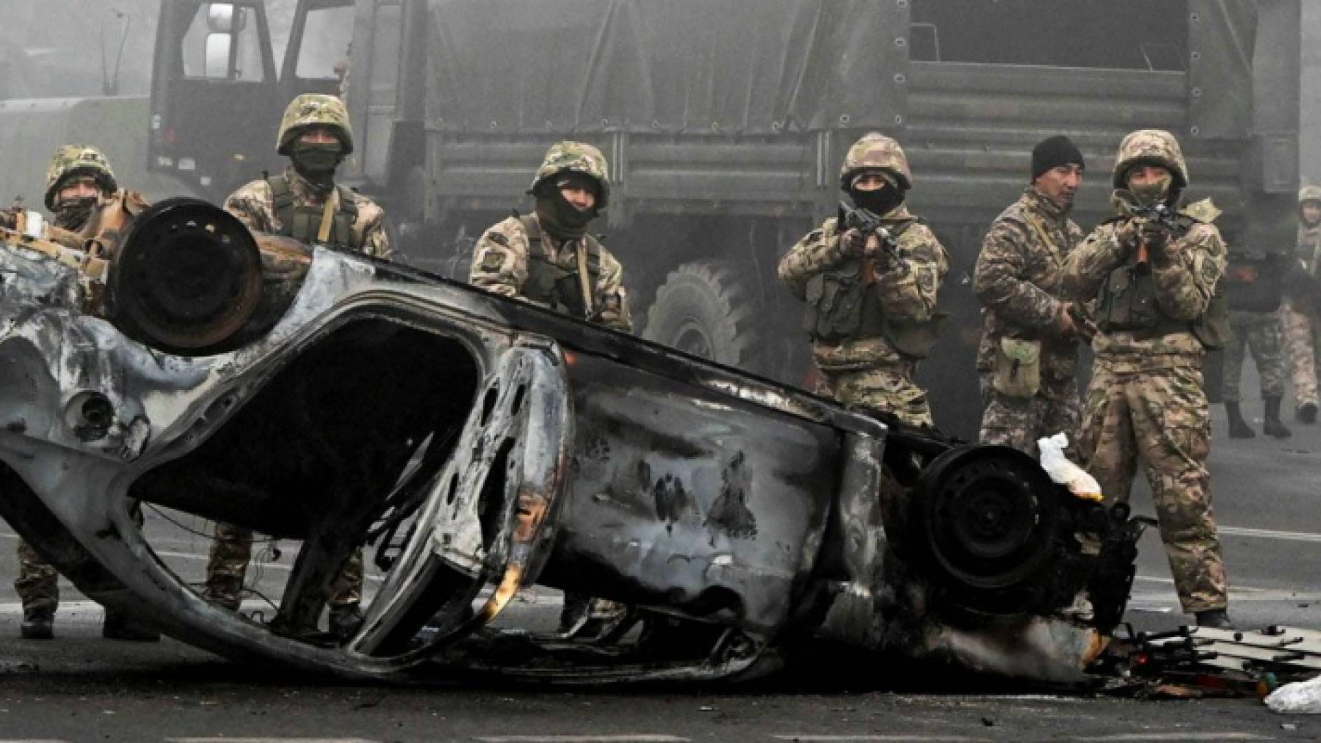 صورة من الاضطرابات في كازاخستان