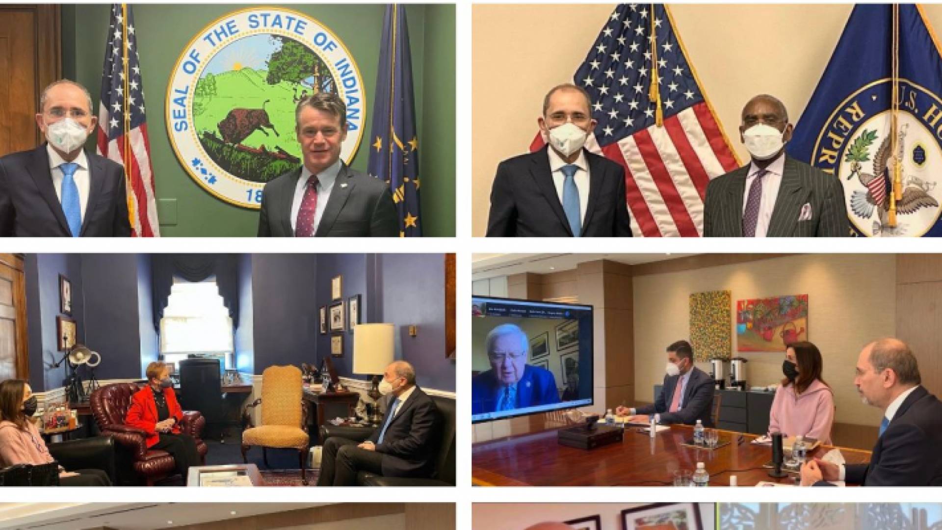 الصفدي يجري محادثات مع عدد من قيادات وأعضاء مجلسيّ الشيوخ والنواب الأمريكيين